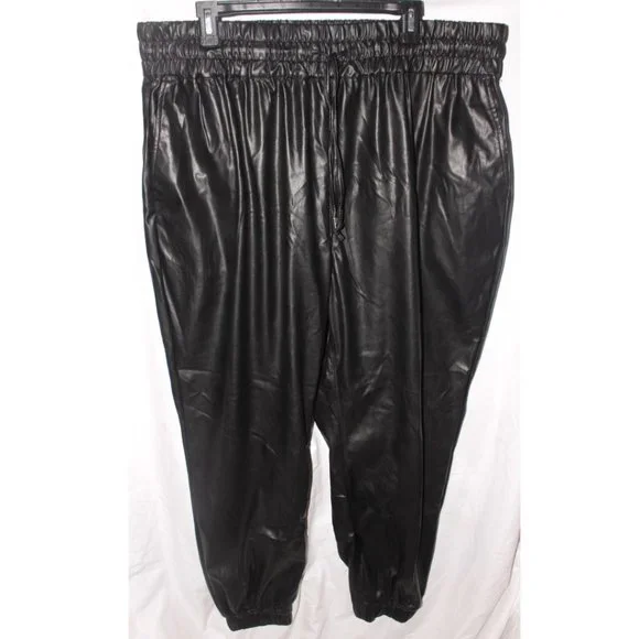 NWT Blank NYC Faux Leather Night Crawling Joggers Plus Size 2X